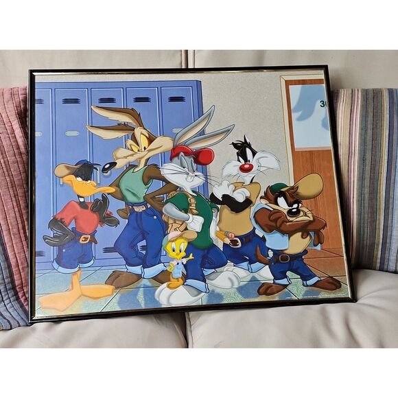 VINTAGE LOONEY TUNES Print TAZ Daffy BUGS Tweety SYLVESTER Wylie Coyote 1998 Y2K